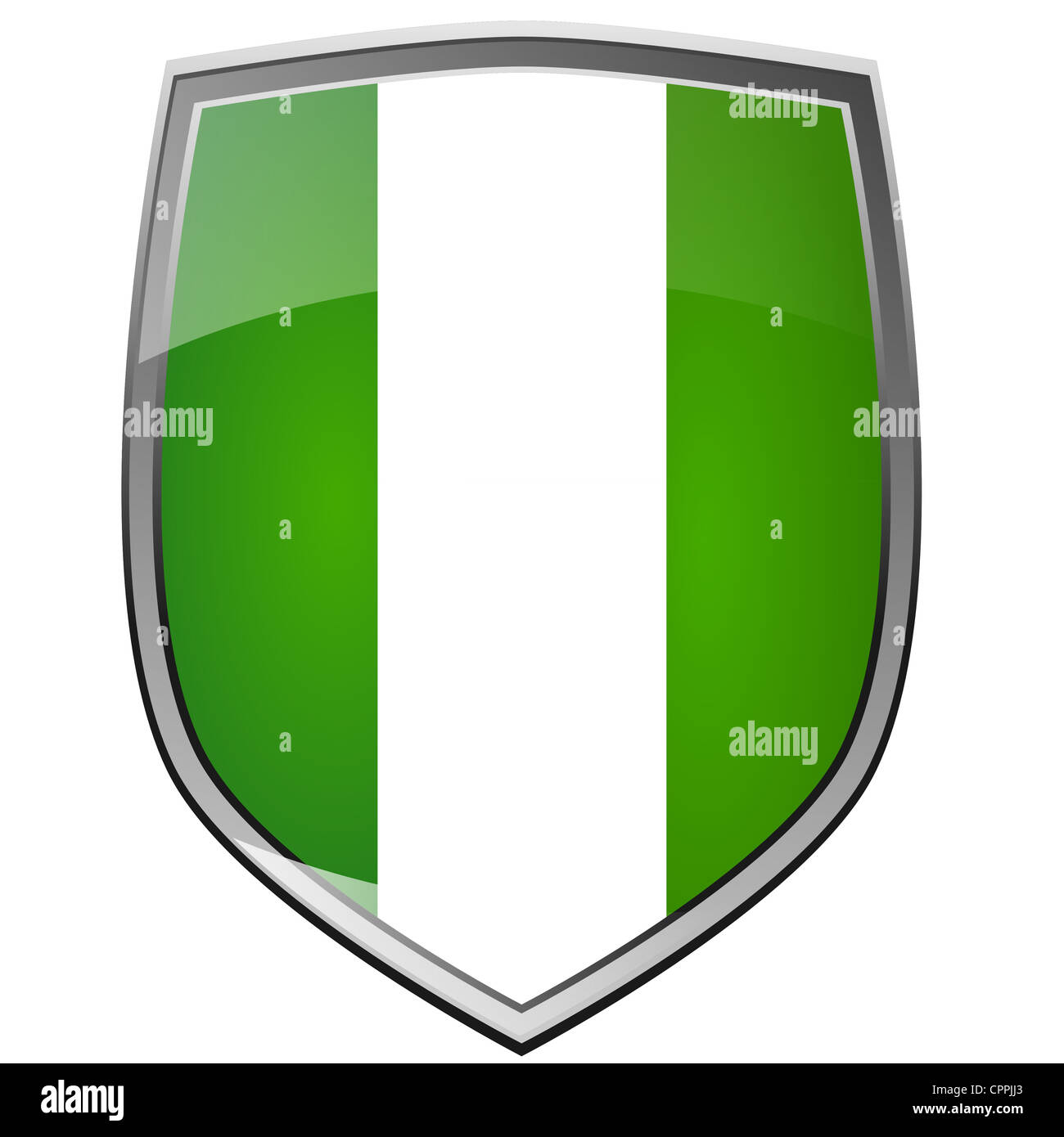 Shield with the flag of Nigeria Stock Photo Alamy