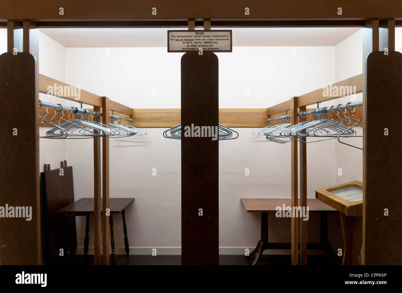 An empty cloak room Stock Photo Alamy