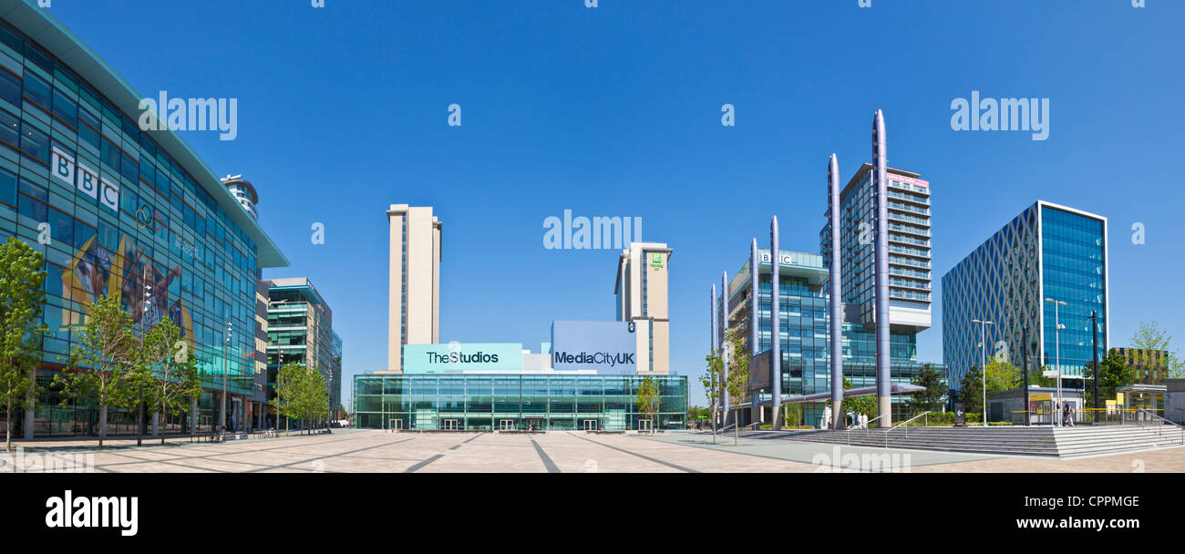 MediaCity UK BBC Television centre North salford quays manchester Greater Manchester England UK GB EU Europe Stock Photo