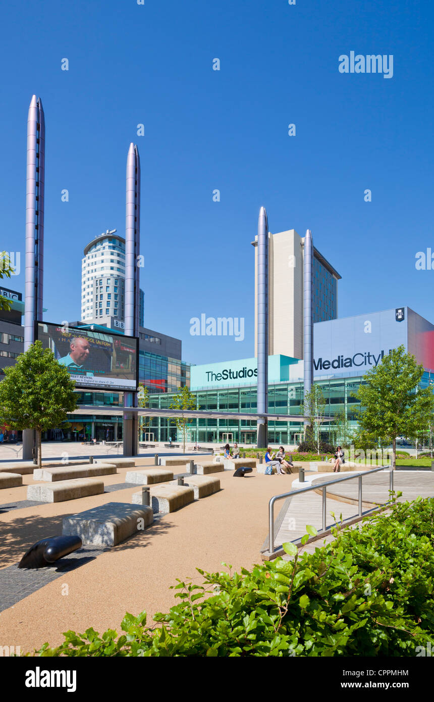 MediaCity UK BBC Television centre North salford quays manchester Greater Manchester England UK GB EU Europe Stock Photo