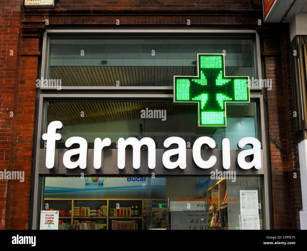 Spain Andalusia Farmacia Drogery Stock Photo