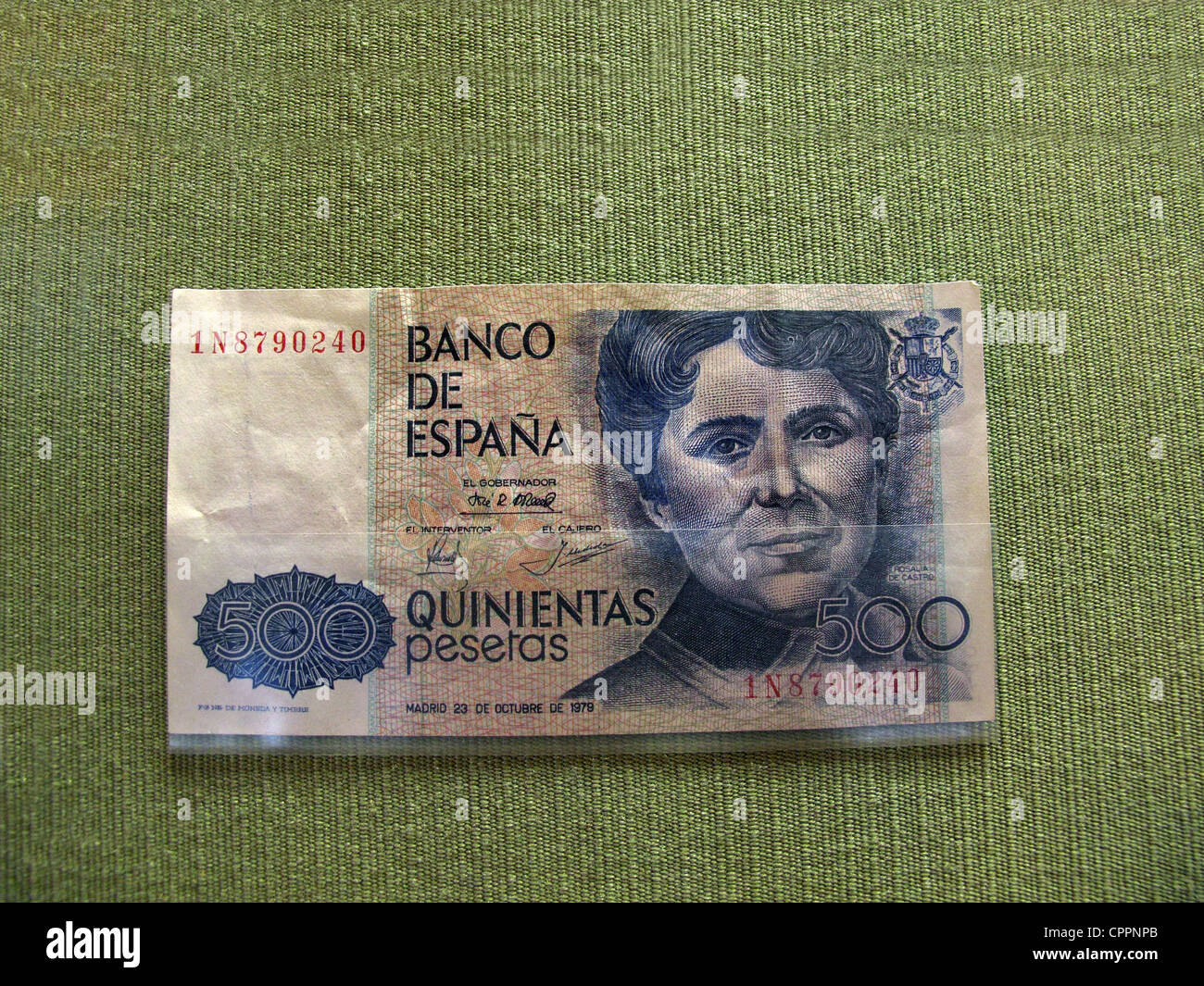 Spain Spanish Peseta bank note Stock Photo