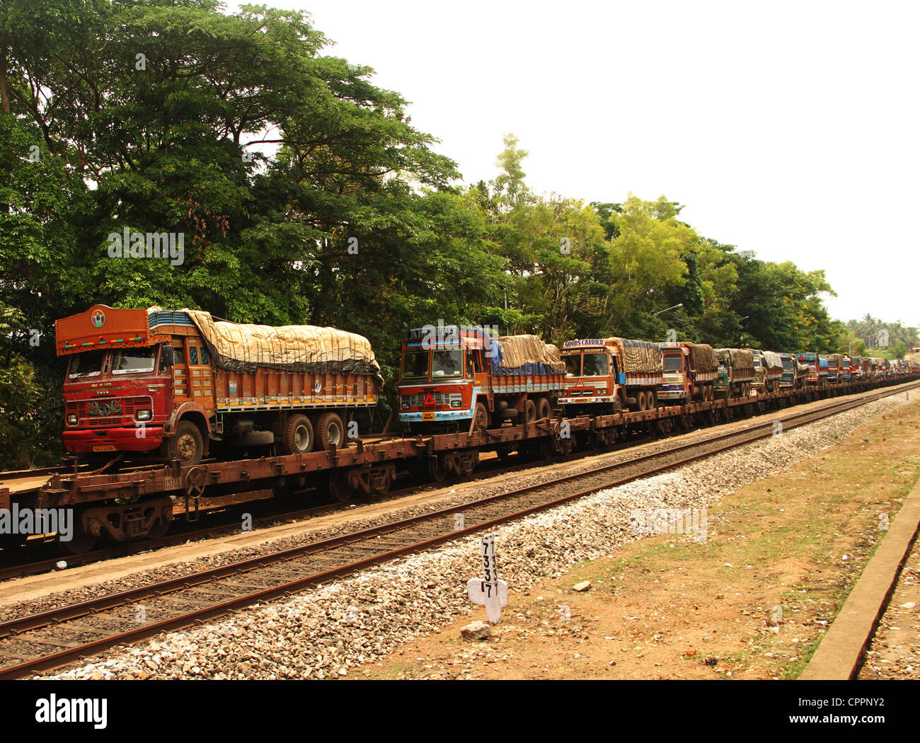 Good train Indian Railway Stock Photo