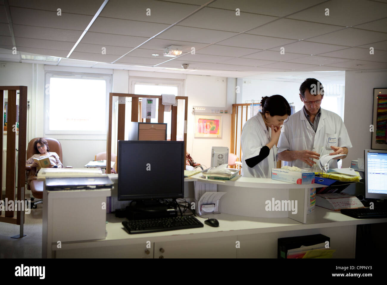 AMBULATORY CHEMOTHERAPY Stock Photo