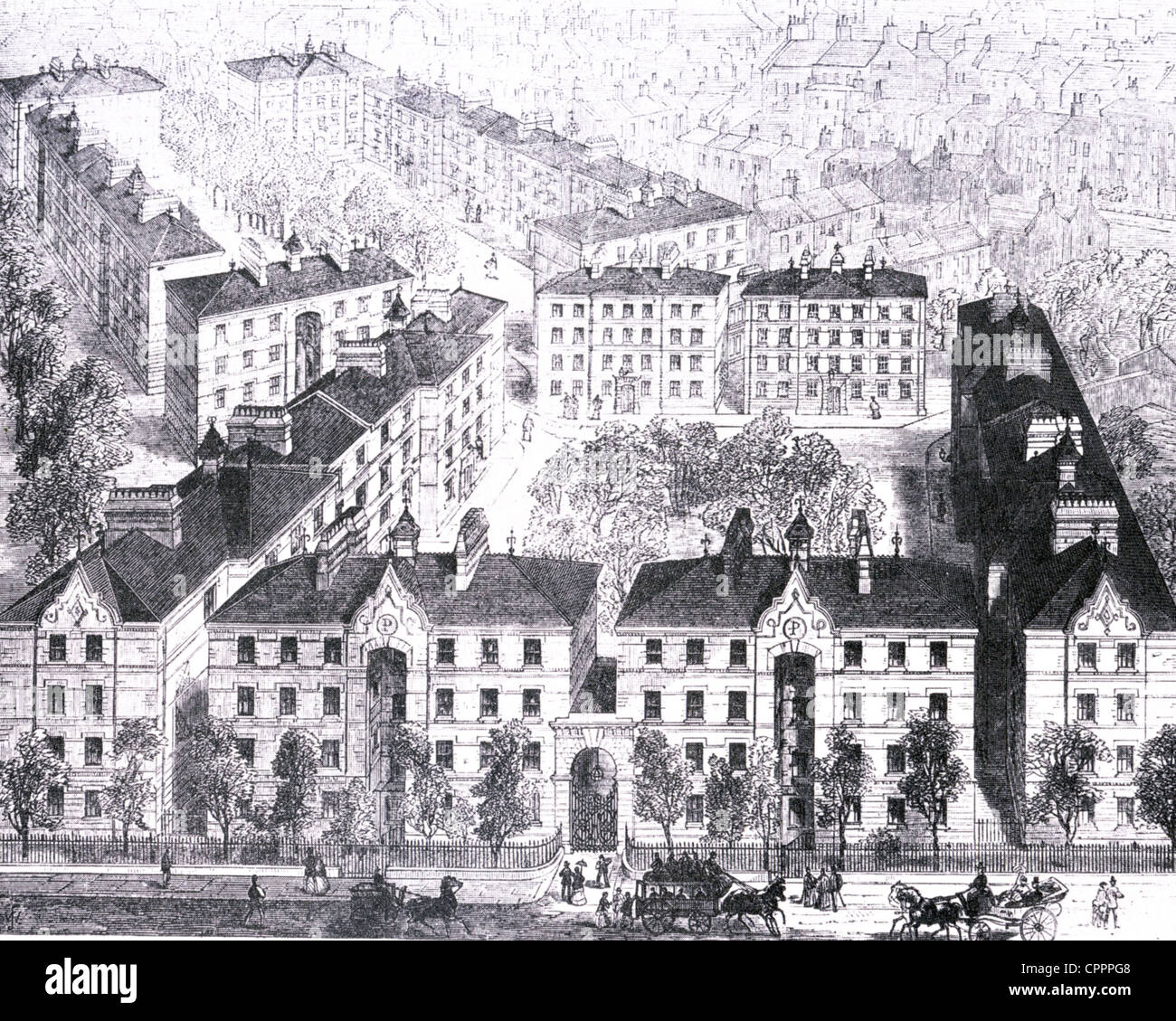 PEABODY MODEL DWELLINGS, Peabody Square, Blackfriars Road, London as