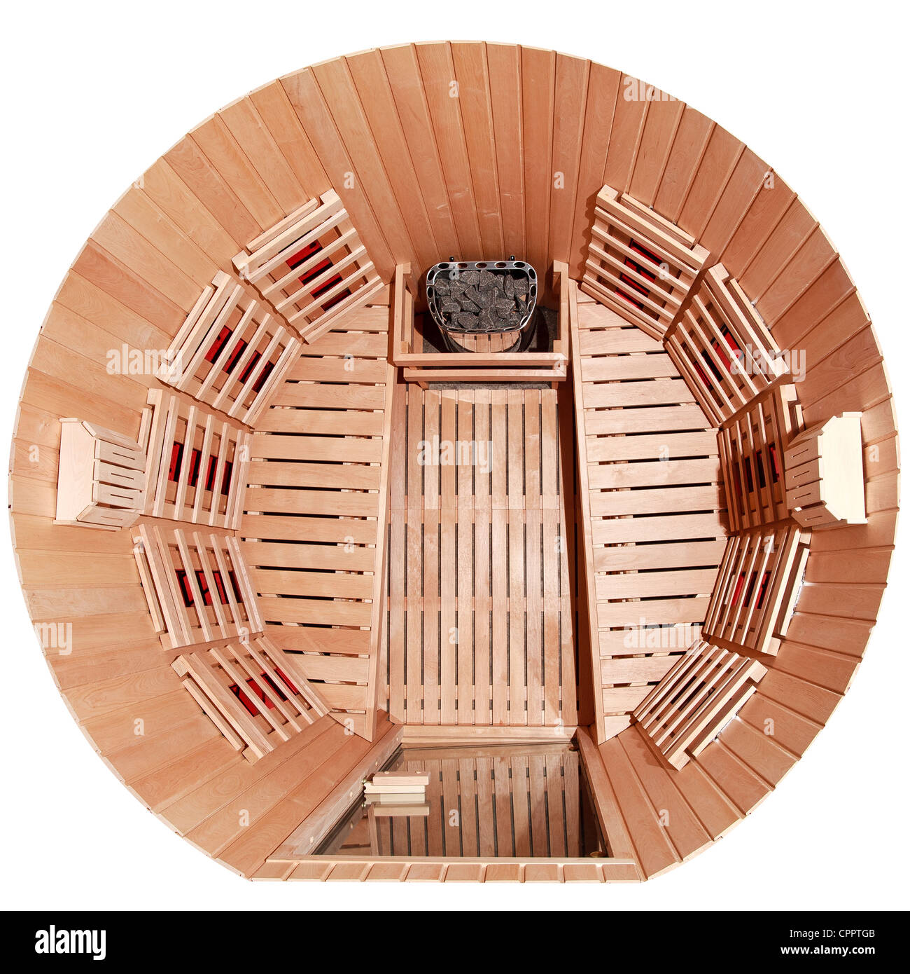 top view of infrared sauna Stock Photo