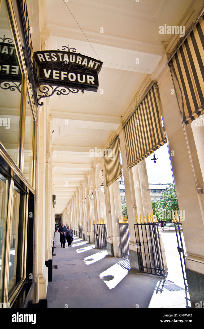 Restaurant Le Grand Véfour at the Palais Royal in Paris - France Stock Photo