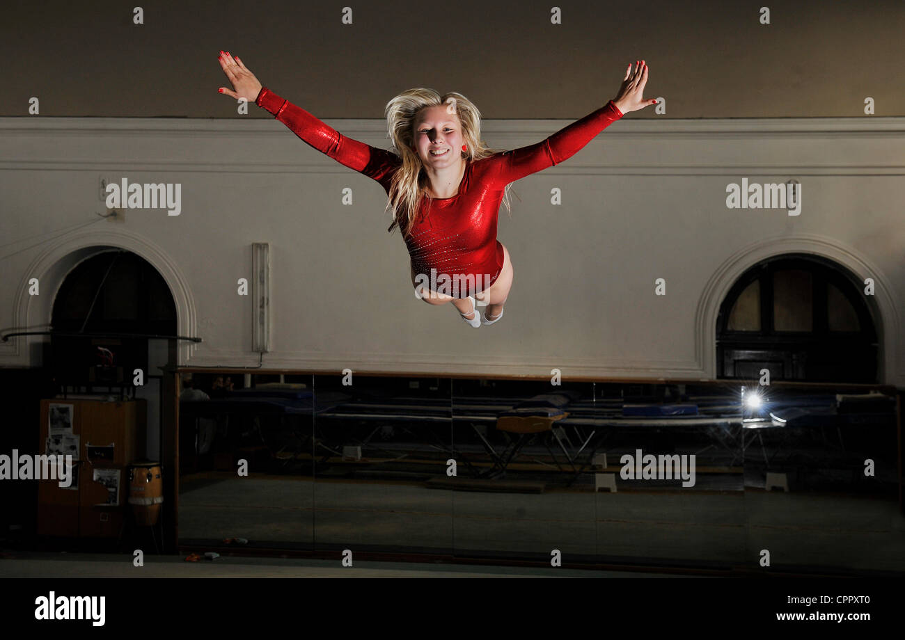 Trampolinist Czech trampolinist Zita Frydrychova pictured during the photoshoot for ...