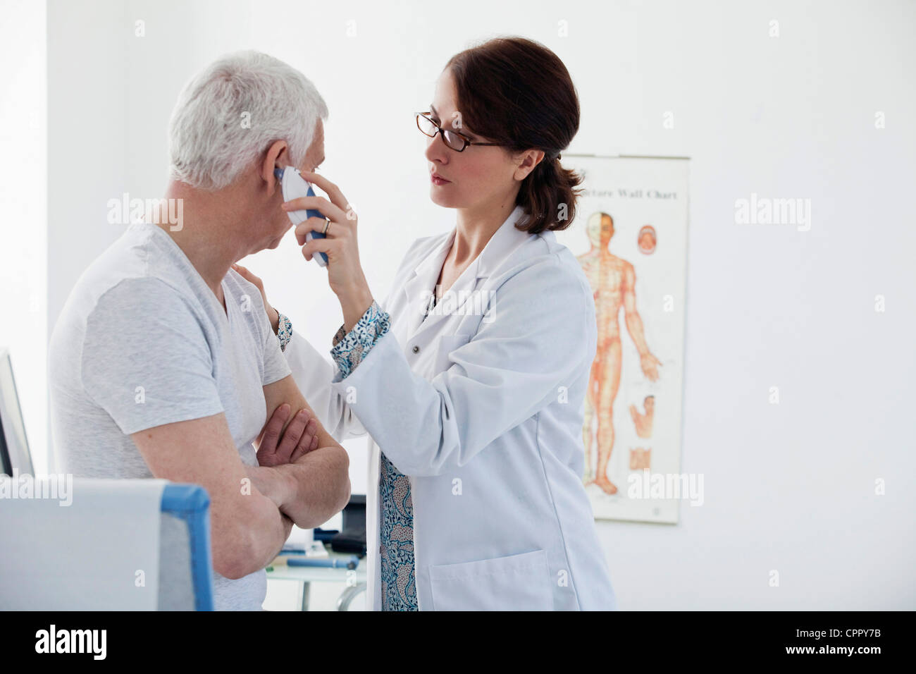 TEMPERATURE ELDERLY PERSON Stock Photo Alamy