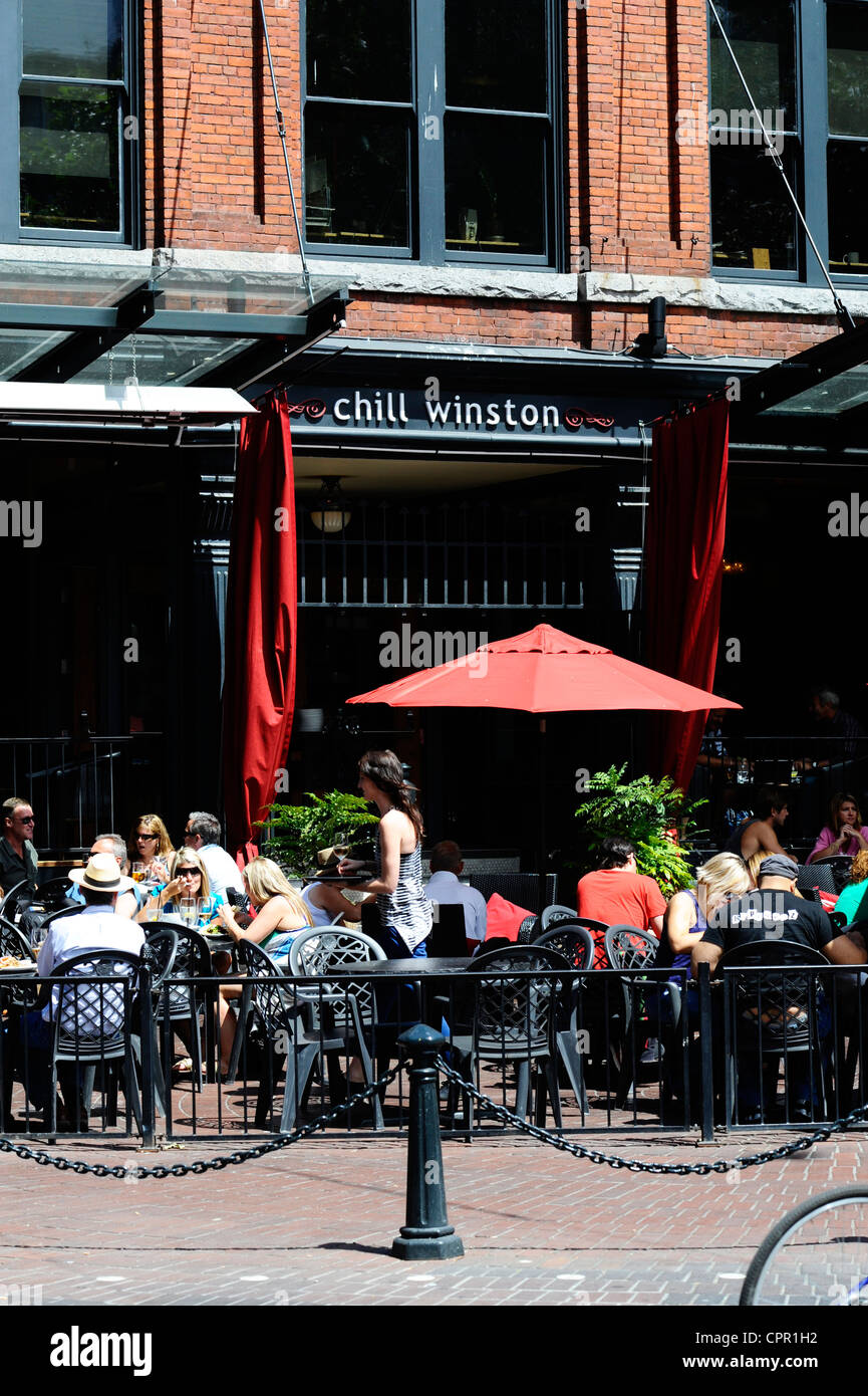 Chill Winston bar and restaurant in downtown Vancouver Stock Photo Alamy