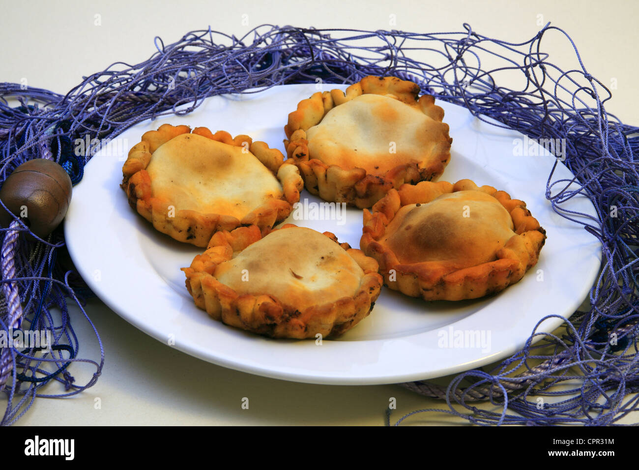 The Tielle Setoise is the famous dish of the city of Sete, Languedoc Roussillon, France. Stock Photo