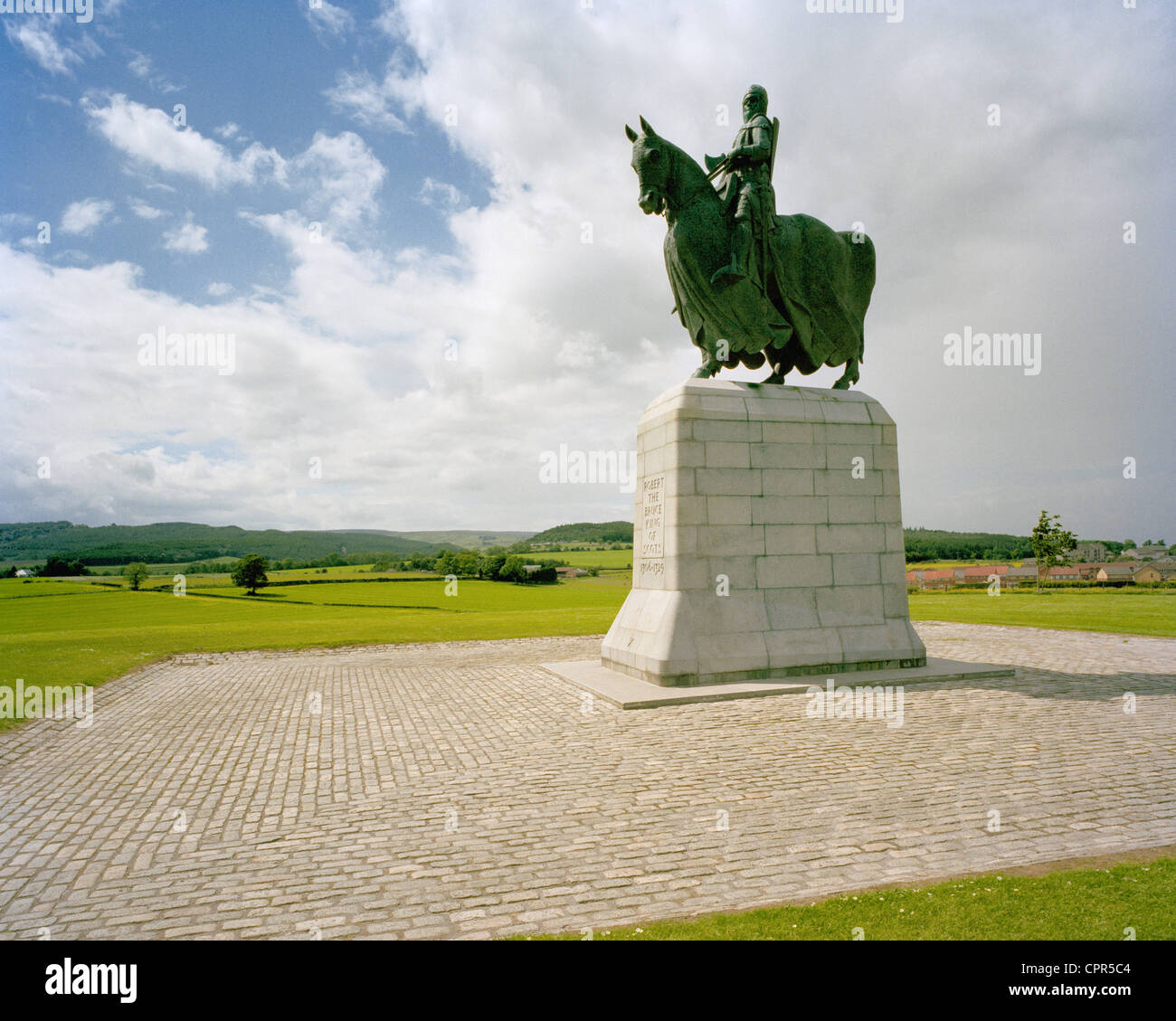 Robert the Bruce statue Bannockburn Battlefield Memorial Scotland Stock