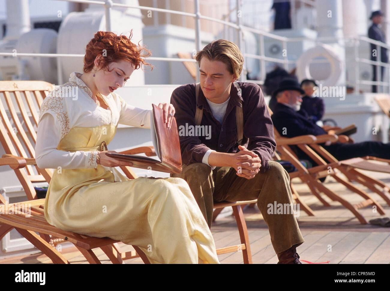 Titanic Titanic Year : 1997 USA Director : James Cameron Leonardo Di Caprio, Kate Winslet Stock Photo