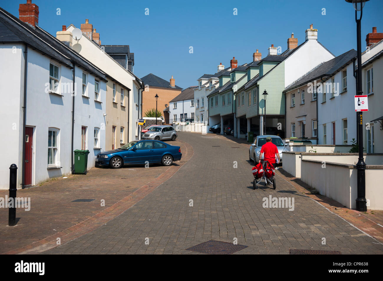 A modern style housing estate in St Austell. Stock Photo