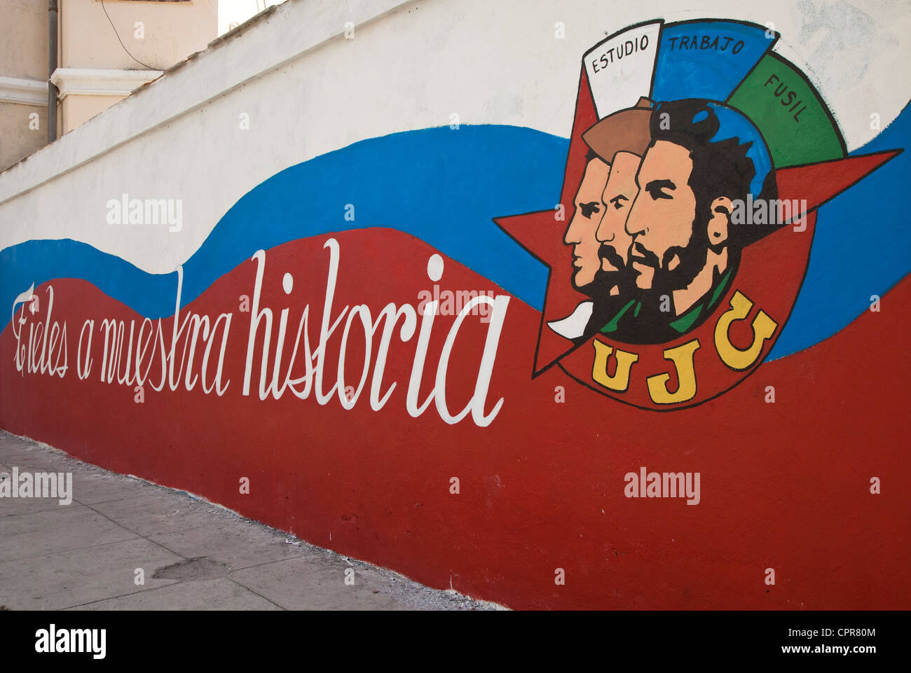 Revolutionary graffiti in Havana Cuba Stock Photo