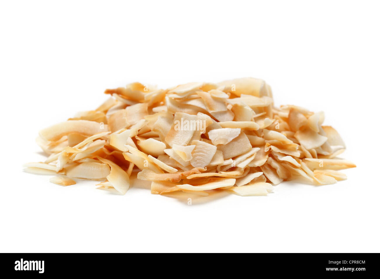 pile dry chopped coconut flakes Stock Photo Alamy