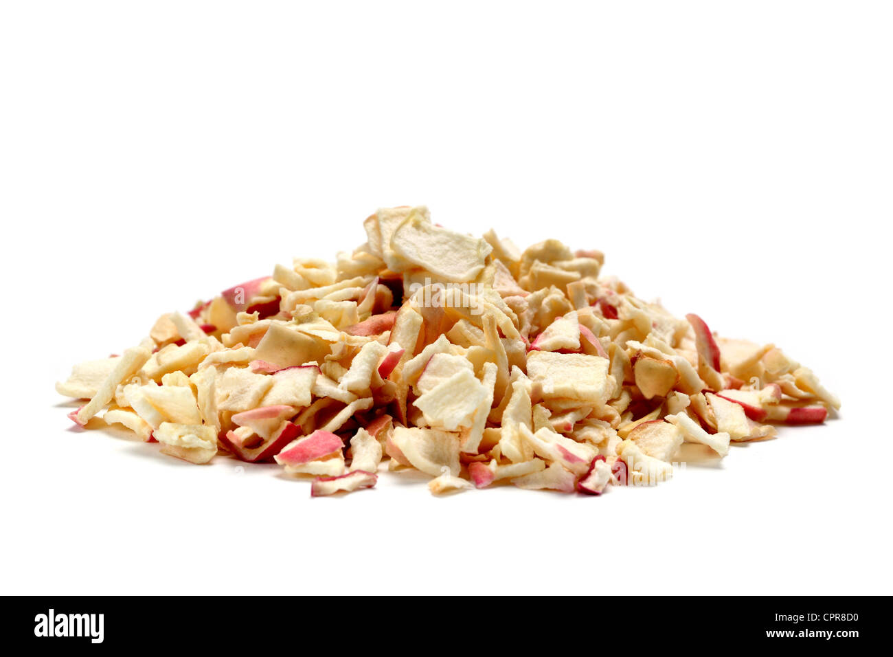 pile dry chopped apple flakes Stock Photo Alamy