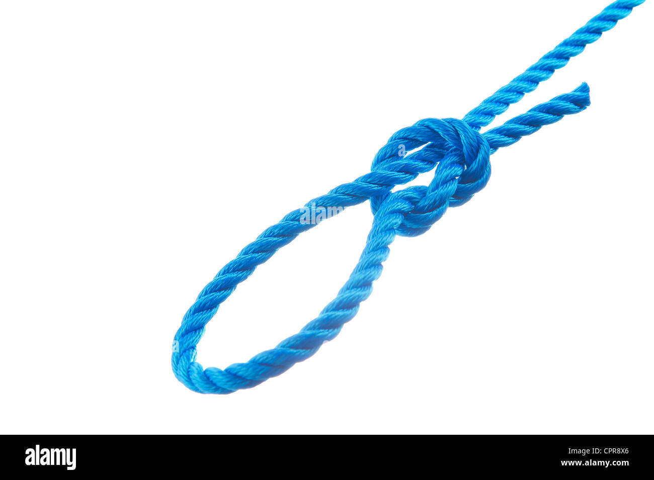 Slip knot isolated on white background Stock Photo
