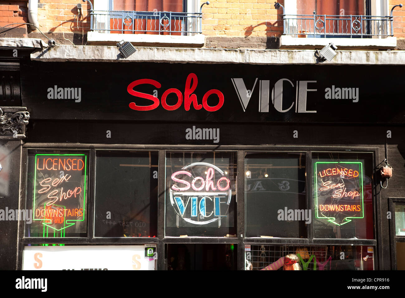 Sex shop in Soho, London Stock Photo