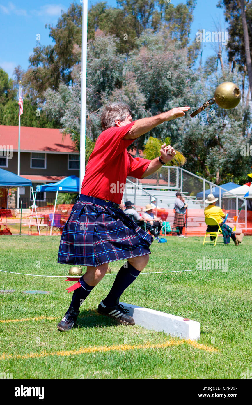 Throwing The Weight at the American Scottish Festival Costa Mesa
