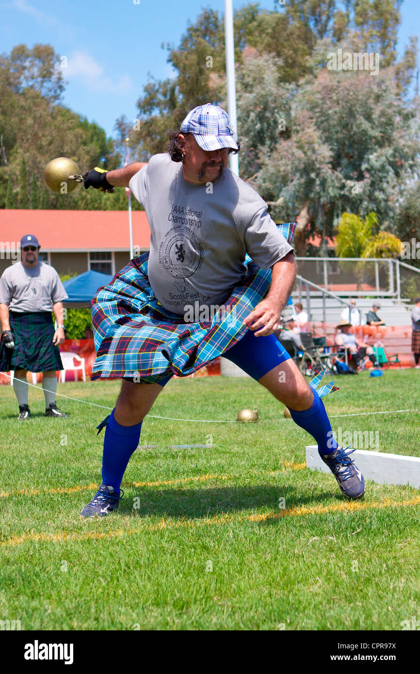 Throwing The Weight at the American Scottish Festival Costa Mesa