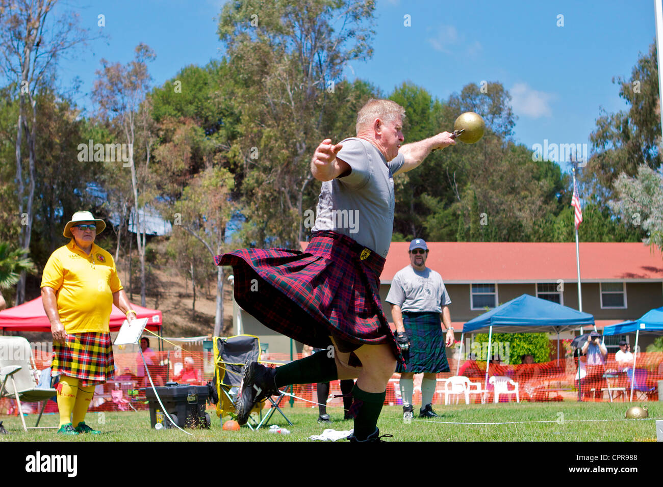 Throwing The Weight at the American Scottish Festival Costa Mesa