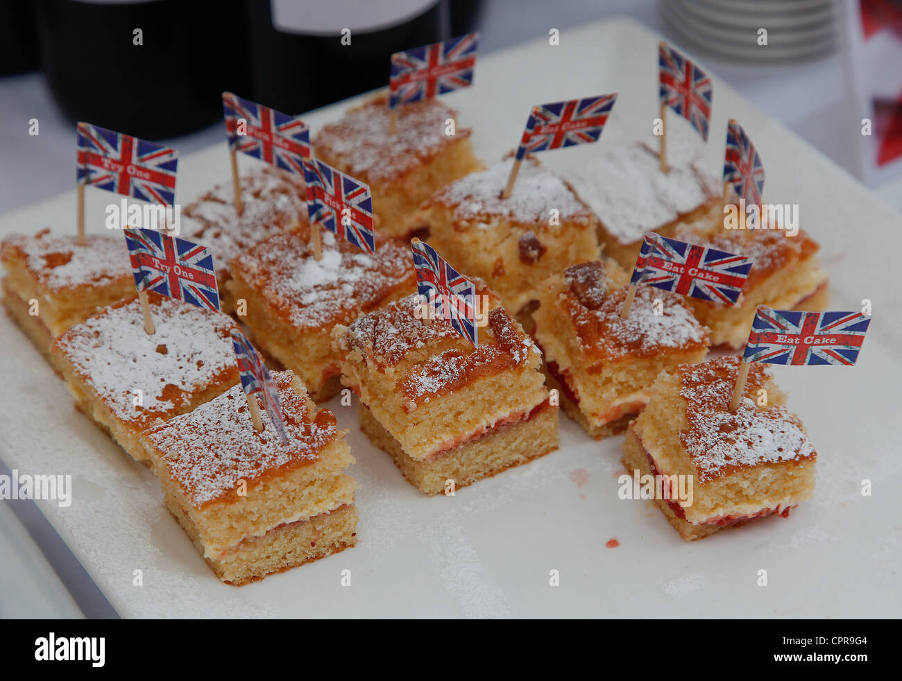 Cakes at stall at Queen Elizabeth II Diamond Jubilee celebrations in