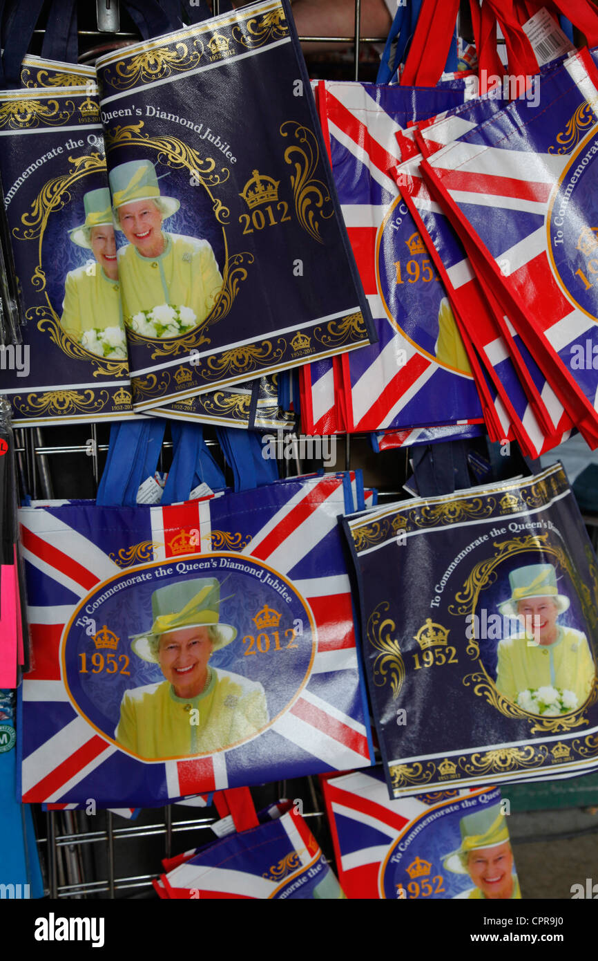 Souvenirs for sale during Queen Elizabeth II Diamond Jubilee