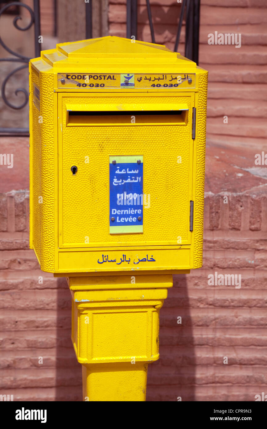 Post box, Marrakech, Morocco Africa Stock Photo