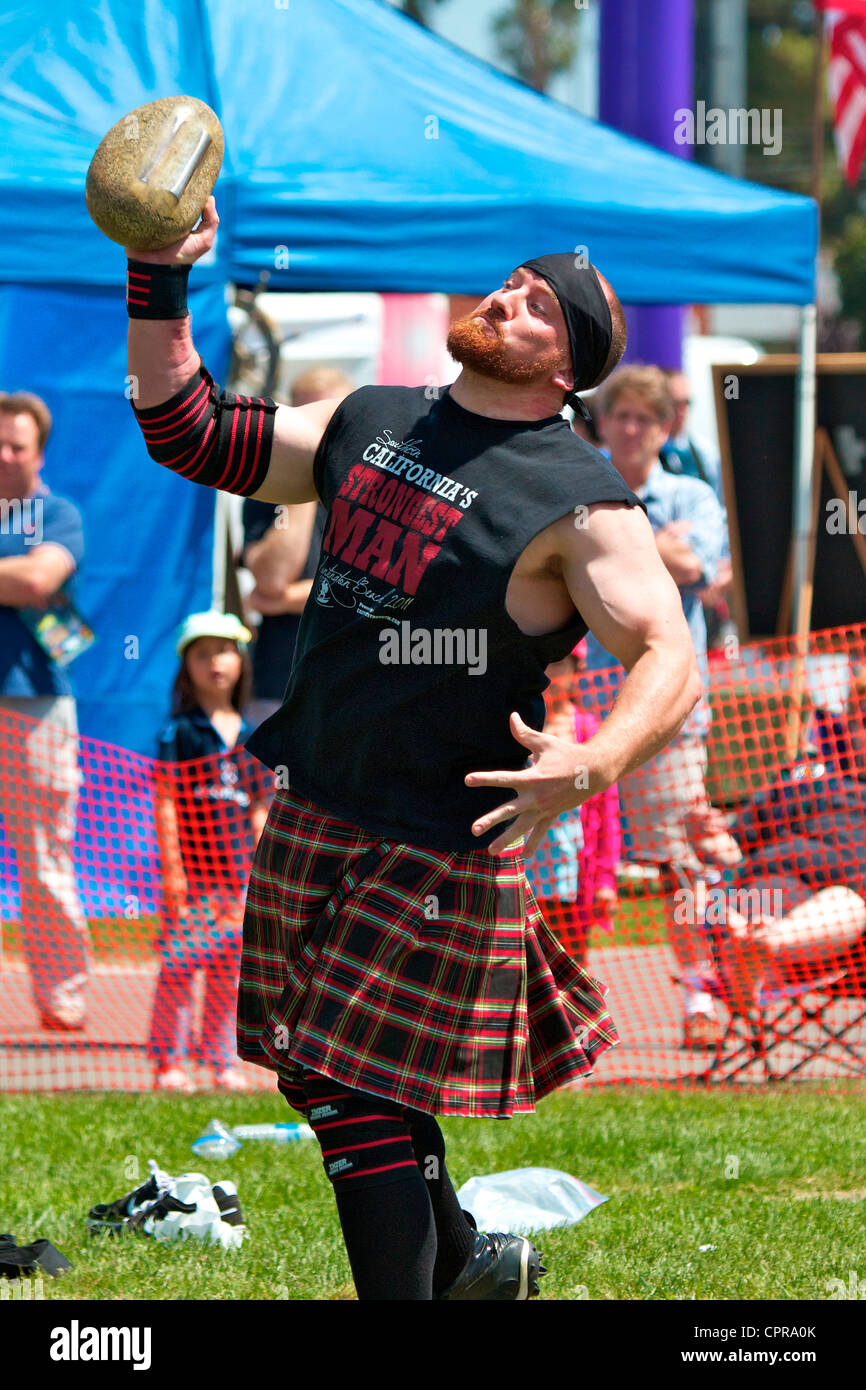 Highland games stone hires stock photography and images Alamy