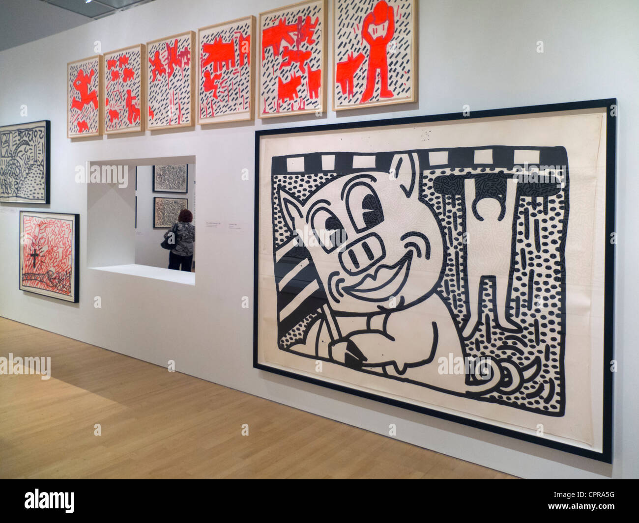 Keith Haring exhibition at the Brooklyn Museum Stock Photo Alamy