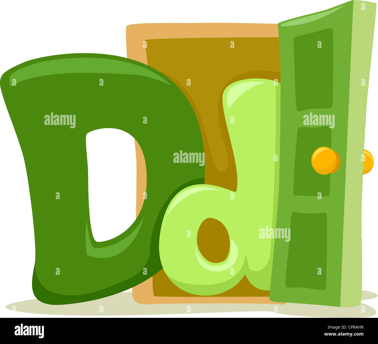 Illustration Featuring the Letter D Stock Photo