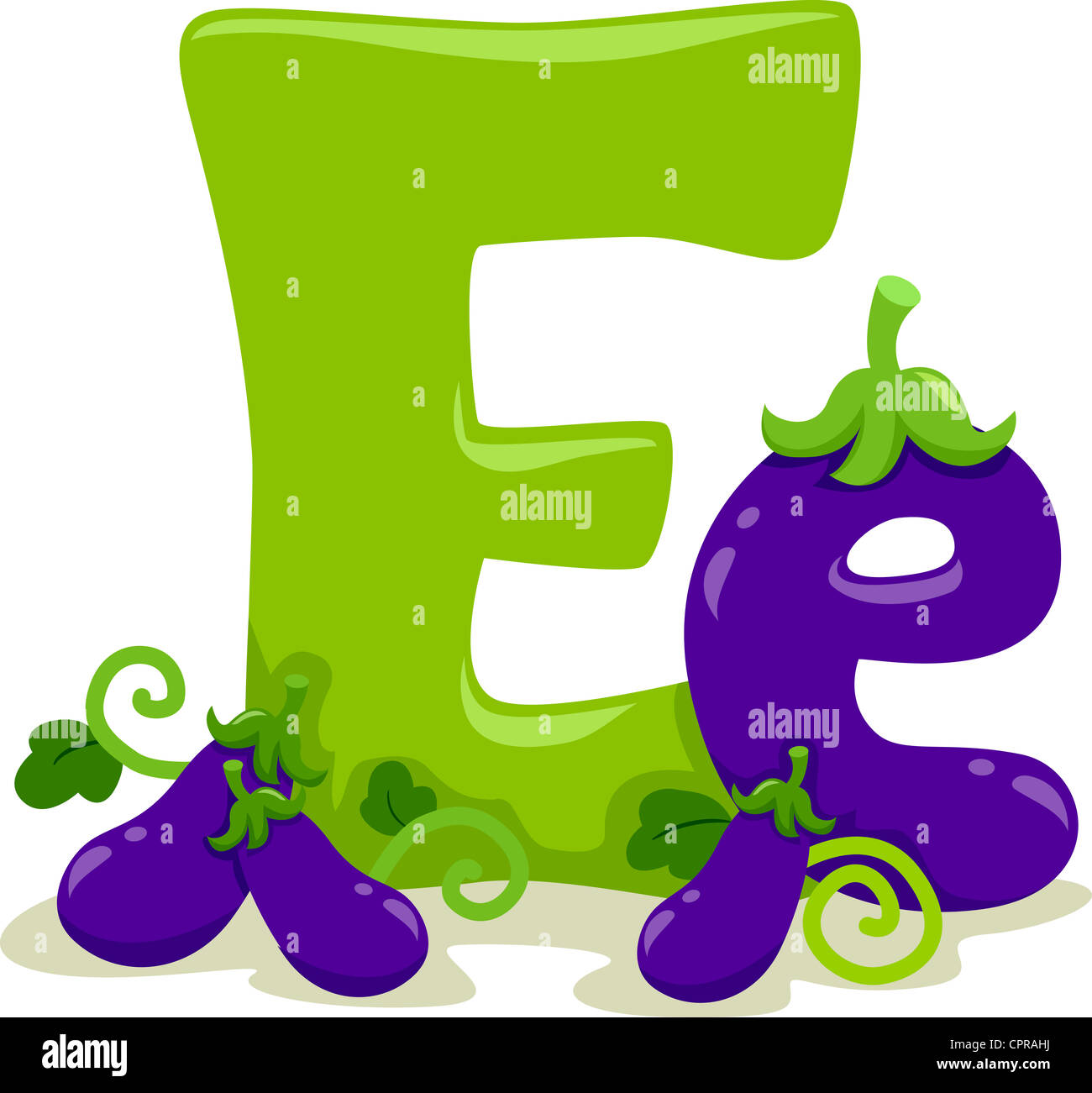 Illustration Featuring the Letter E Stock Photo