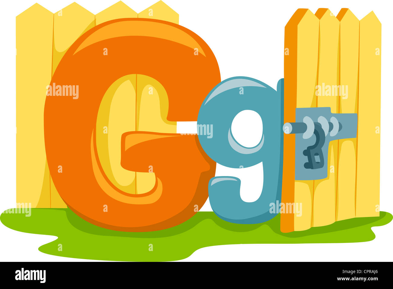 Illustration Featuring the Letter G Stock Photo