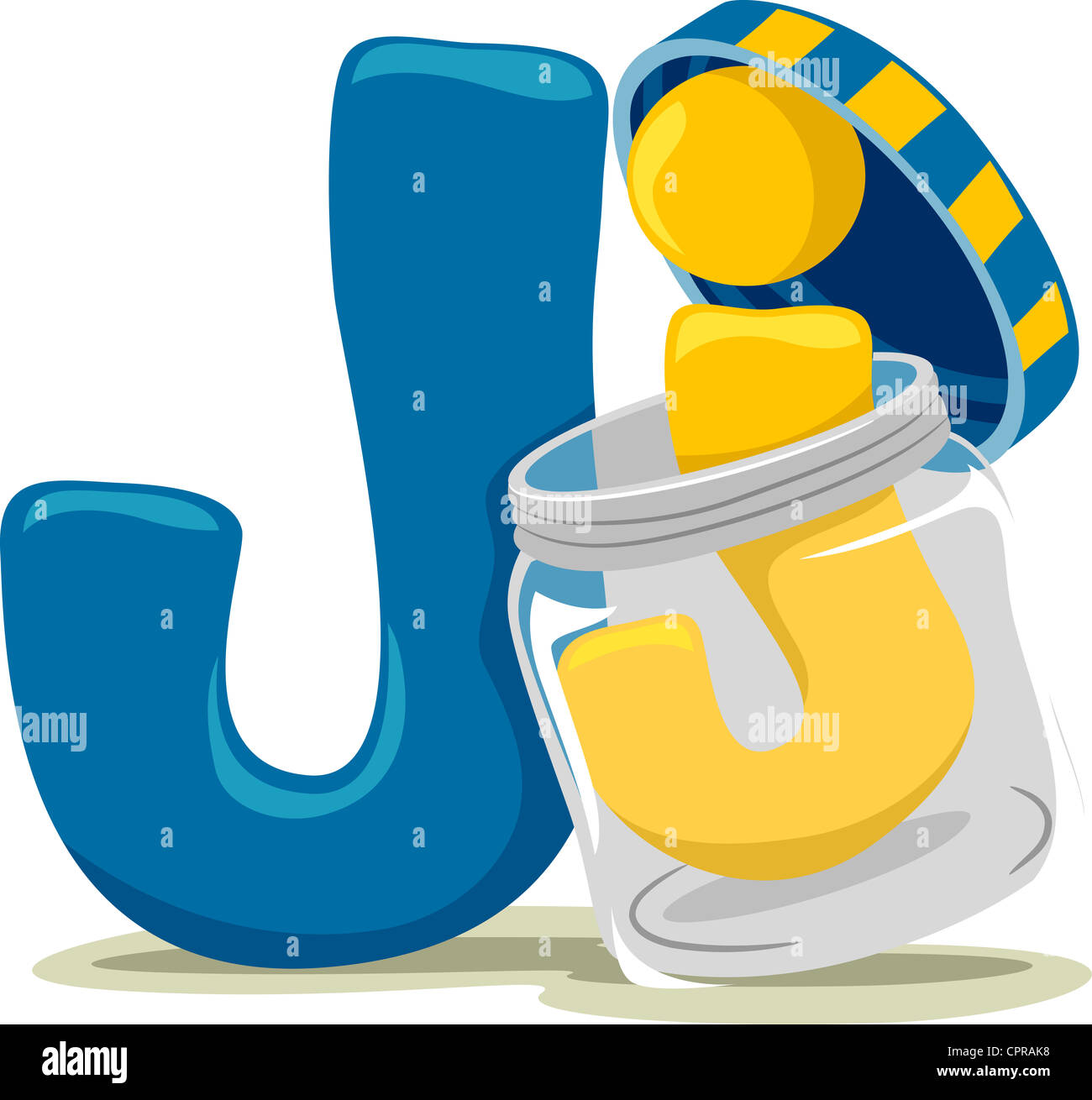Illustration Featuring the Letter J Stock Photo