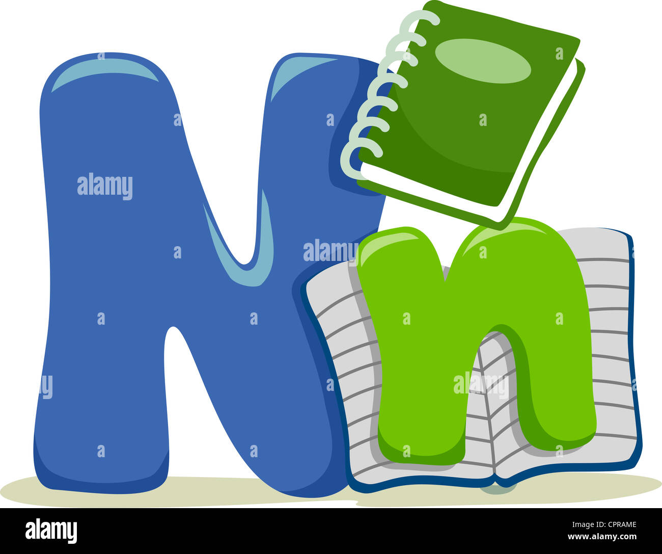 Illustration Featuring the Letter N Stock Photo