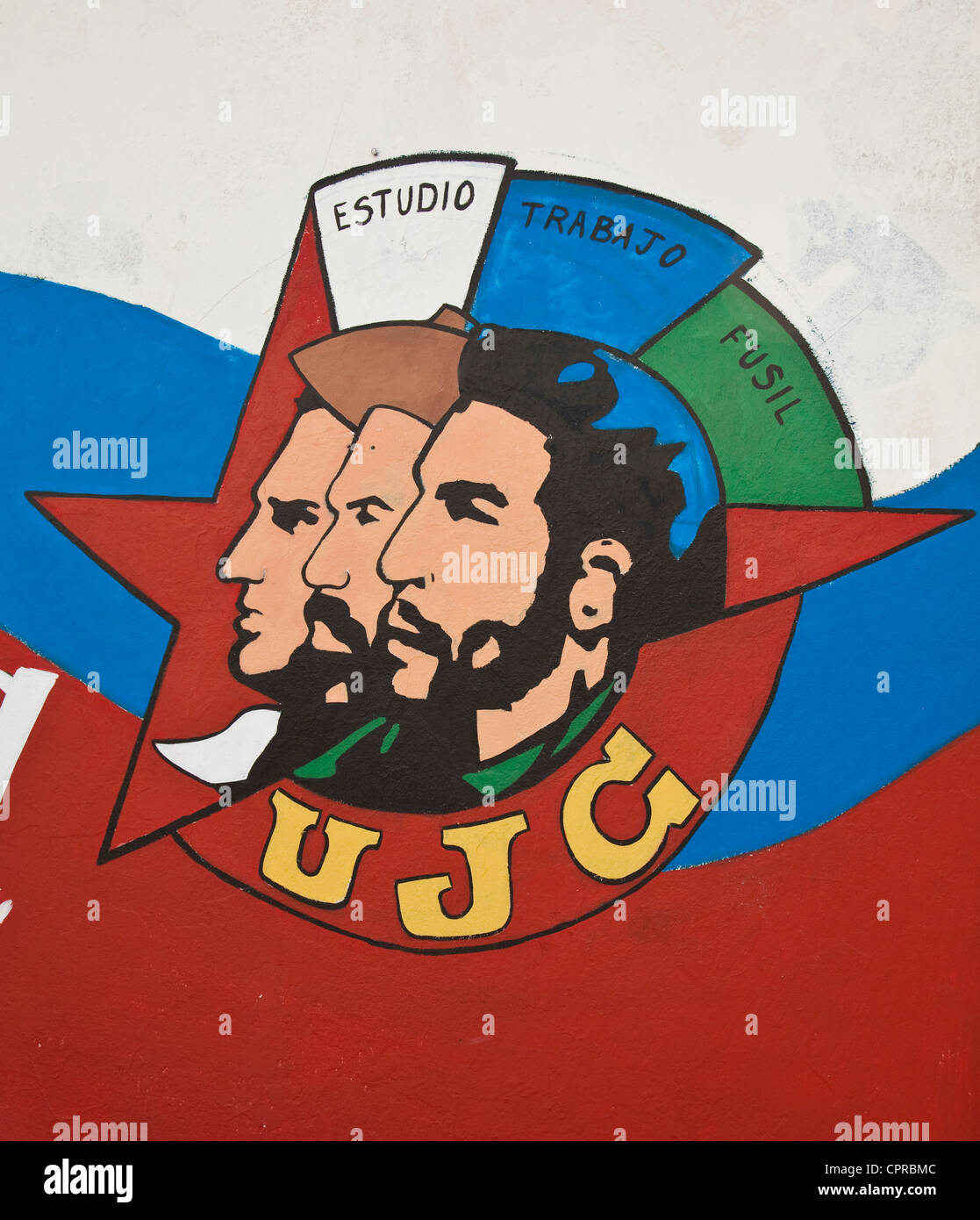 Revolutionary graffiti in Havana Cuba Stock Photo