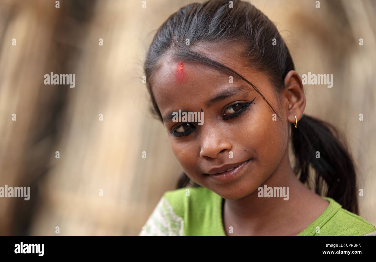 Nepali Girl Stock Photo Alamy