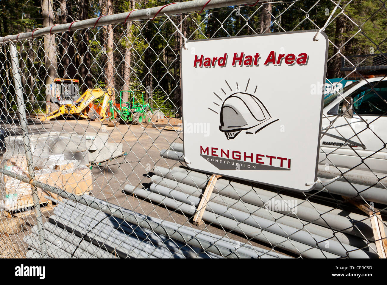Hard hat area sign Stock Photo