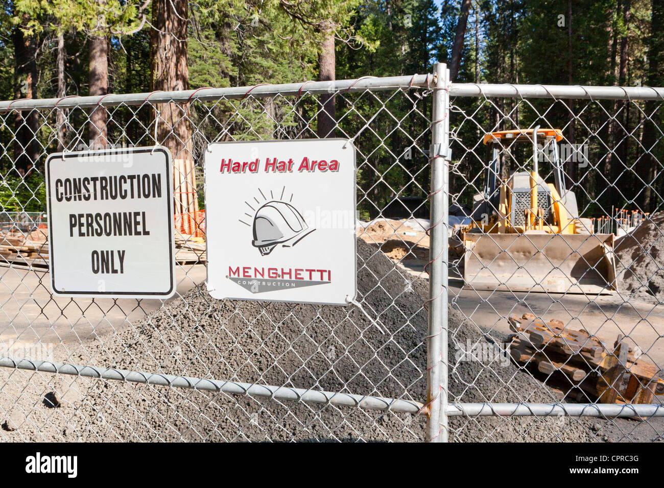 Hard hat area sign Stock Photo