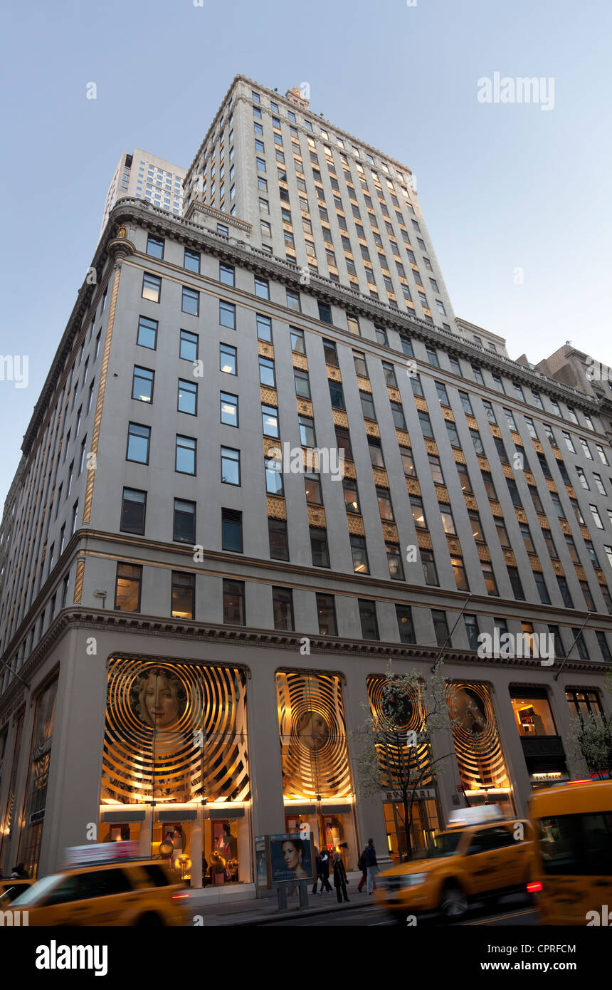 Bulgari store on Fifth Avenue in Manhattan, New York City Stock Photo