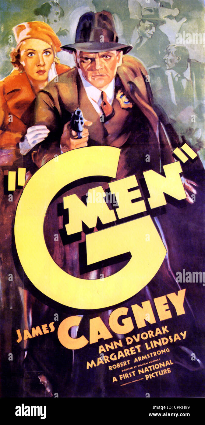 G MEN  1935 First National film with James Cagney Stock Photo