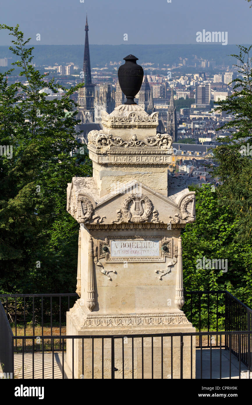 Tomb of Boieldieu (containing only his heart) at Cimetière monumental de Rouen, France Stock Photo