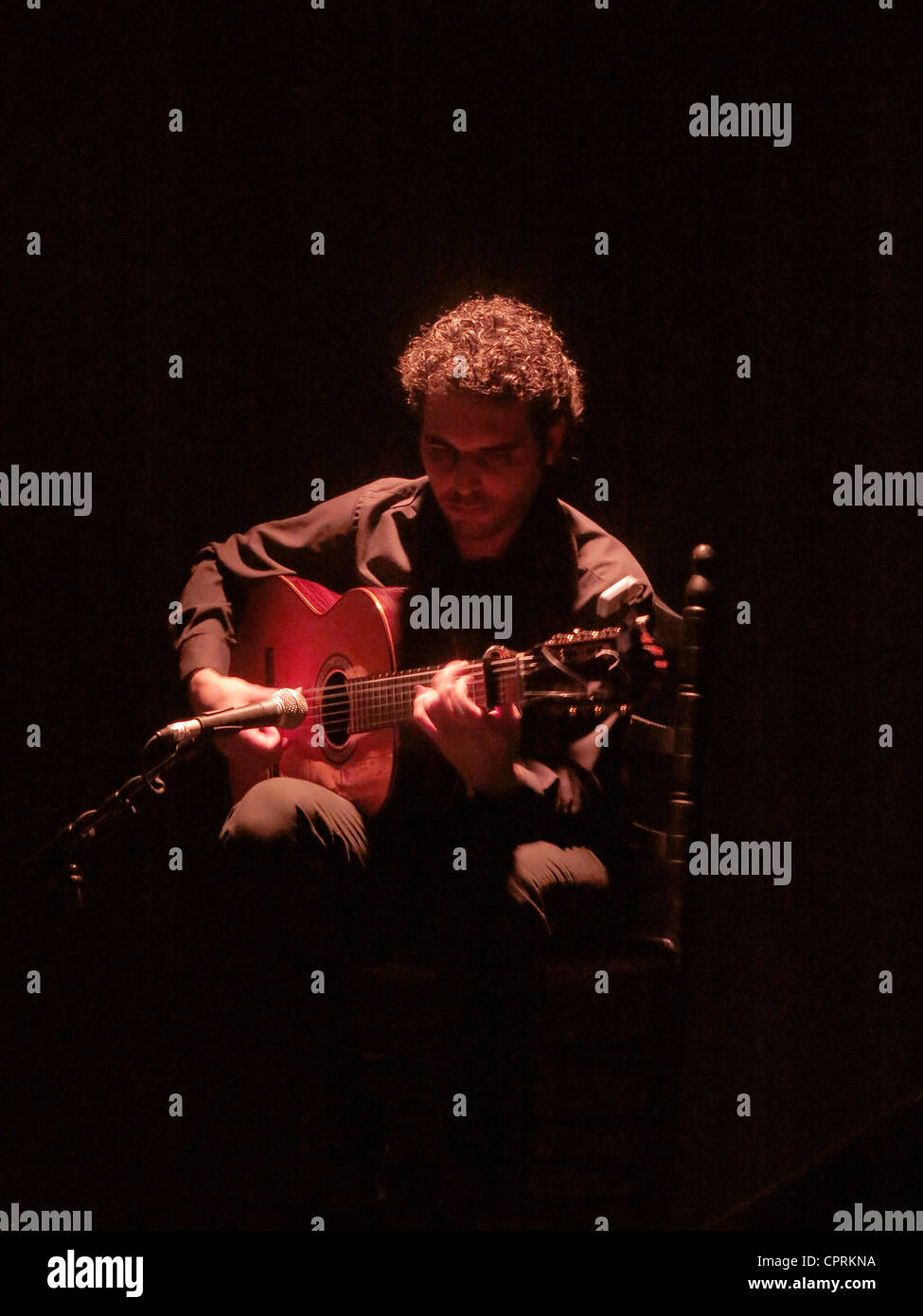 Flamenco guitar player Seville Andalusia Spain Stock Photo