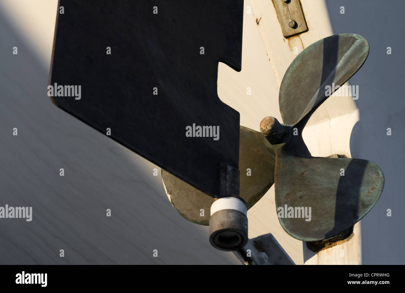 Old boat propeller Stock Photo