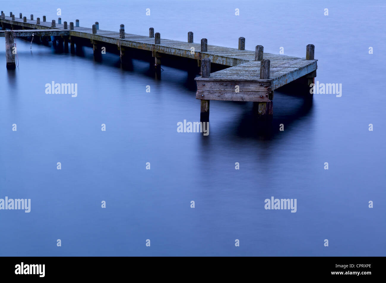 Old wooden empty pier hi-res stock photography and images - Alamy