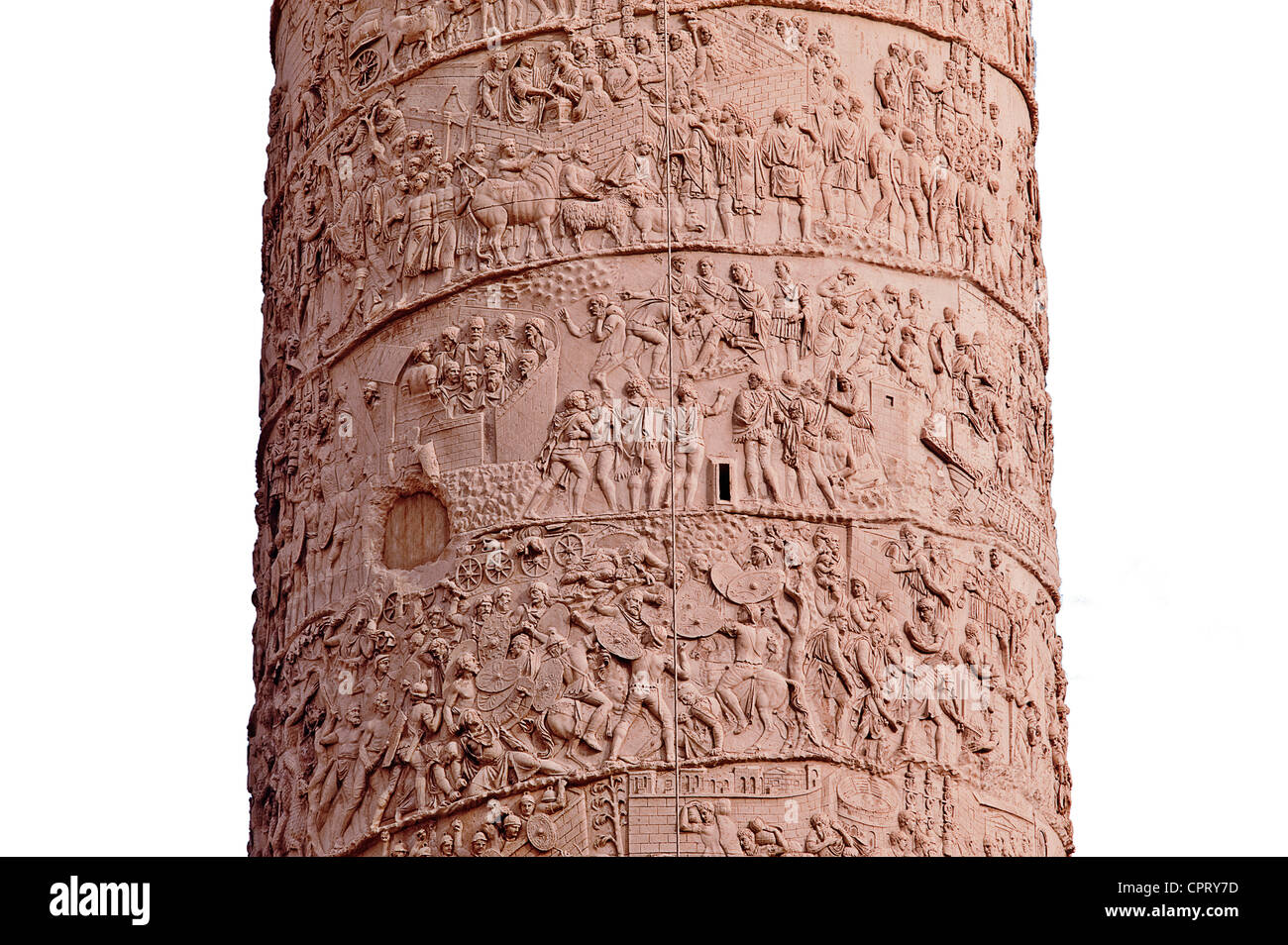 Section of Trajan's Column, Rome, Italy Stock Photo