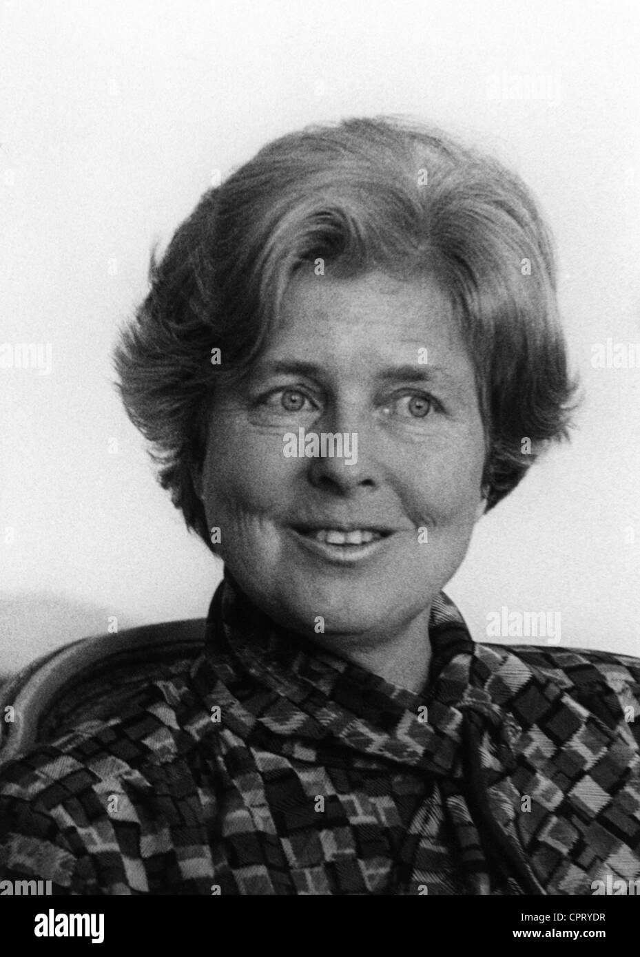 Weizsaecker, Marianne von, * 17.5.1932, wife of Richard von Weizsaecker (President of Germany 1984 - 1994), portrait, circa 1985, Stock Photo