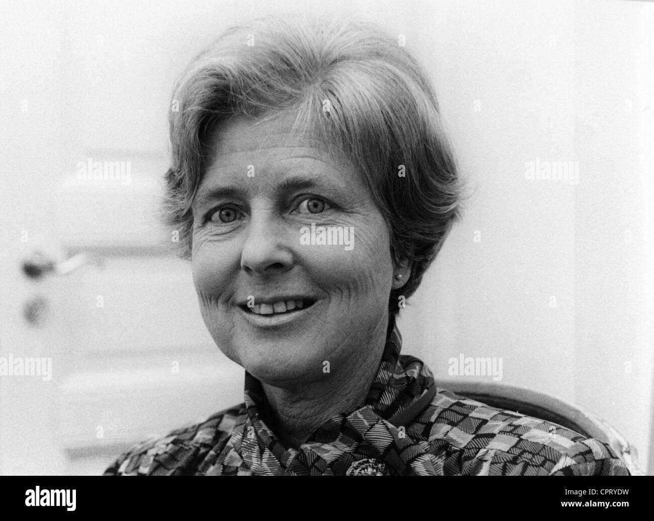 Weizsaecker, Marianne von, * 17.5.1932, wife of Richard von Weizsaecker (President of Germany 1984 - 1994), portrait, circa 1985, Stock Photo