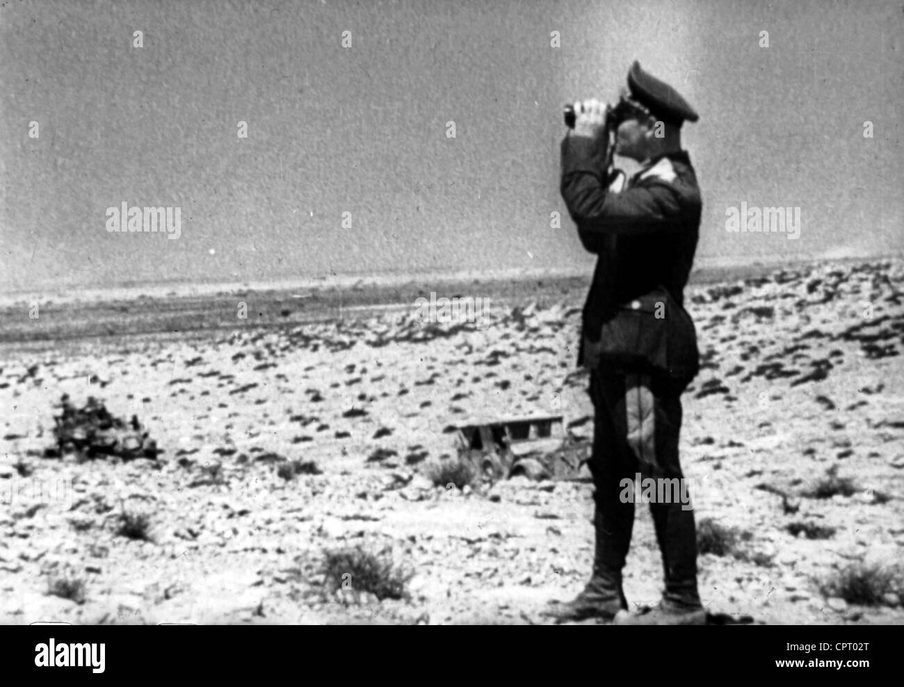 Rommel, Erwin, 15.11.1891 - 14.10.1944, German general, in North Africa, circa 1942, Stock Photo